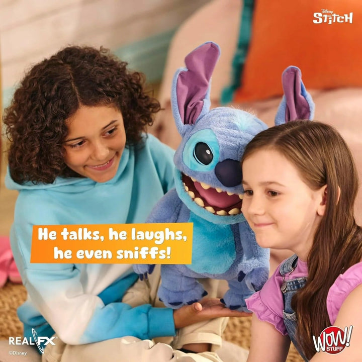 RealFX Disney Stitch Puppetronic plush lifestyle image