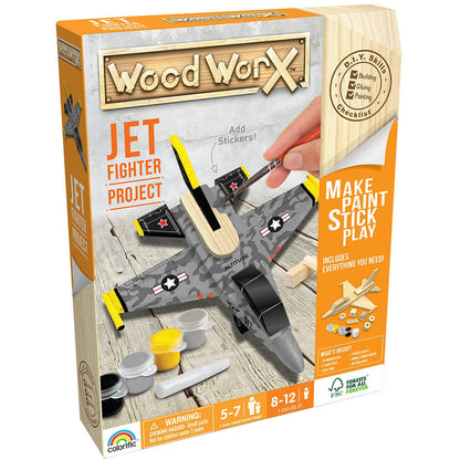 Wood Worx Jet Fighter craft project box angle
