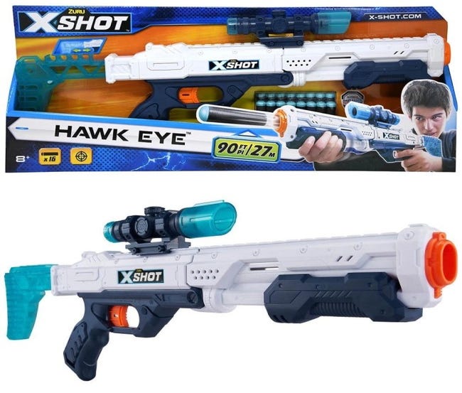 XShot Excel Hawk Eye blaster with darts